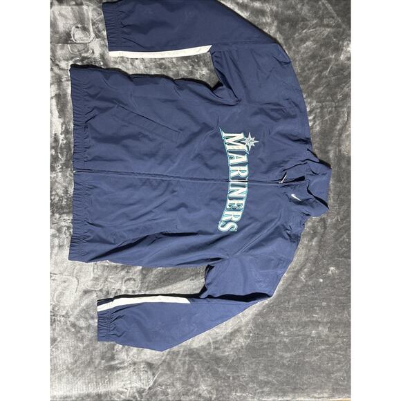 EUC Rare Vintage Nike Team Seattle Mariners Windbreaker Jacket Blue Mens Medium - Picture 2 of 6